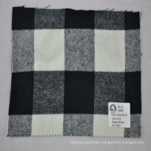 check fine quality woolen coat cashmere acrylic fabric